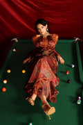 Musferah Saad | The Elite Club | Crimson Sienna - by Libasekhas UK - Registered Vendor of : Musferah Saad - 100% Original Designer Dress