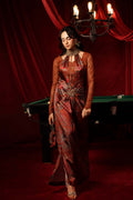 Musferah Saad | The Elite Club | Crimson Sienna - by Libasekhas UK - Registered Vendor of : Musferah Saad - 100% Original Designer Dress