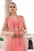 Maria B | Sateen Formals 23 | Candy Pink CST-701 - by - Libasekhas UK - Registered Vendor of : Maria B - 100% Original Designer Dresss