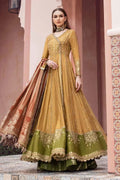 Maria B | Sateen Formals 23 | Mustard CST-702 - by - Libasekhas UK - Registered Vendor of : Maria B - 100% Original Designer Dresss