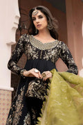 Maria B | Sateen Formals 23 | Black CST-703 - by - Libasekhas UK - Registered Vendor of : Maria B - 100% Original Designer Dresss