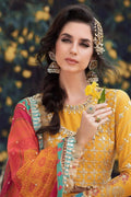 Maria B | Sateen Formals 23 | Yellow CST-705 - by - Libasekhas UK - Registered Vendor of : Maria B - 100% Original Designer Dresss