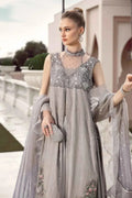 Maria B | Sateen Formals 23 | Grey CST-707 - by - Libasekhas UK - Registered Vendor of : Maria B - 100% Original Designer Dresss