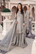 Maria B | Sateen Formals 23 | Grey CST-707 - by - Libasekhas UK - Registered Vendor of : Maria B - 100% Original Designer Dresss