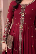 Maria B | Sateen Formals 23 | Maroon CST-708 - by - Libasekhas UK - Registered Vendor of : Maria B - 100% Original Designer Dresss