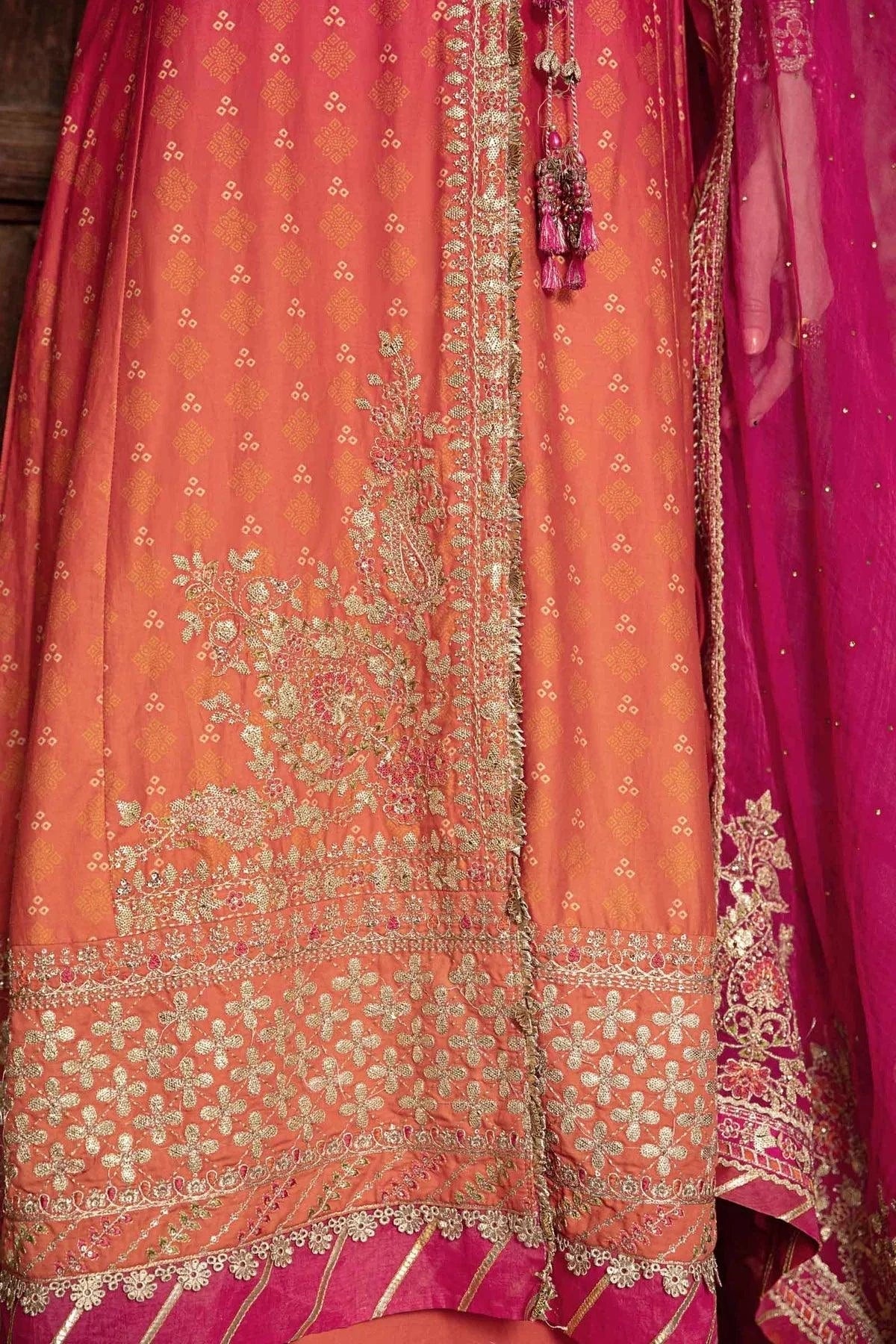 Maria B | Sateen Formals 23 | Fuchsia Pink CST-709 - by - Libasekhas UK - Registered Vendor of : Maria B - 100% Original Designer Dresss