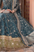 Maria B | Sateen Formals 23 | Teal CST-710 - by - Libasekhas UK - Registered Vendor of : Maria B - 100% Original Designer Dresss