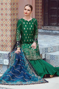 Maria B | Sateen Formals 23 | Emerald Green CST-711 - by - Libasekhas UK - Registered Vendor of : Maria B - 100% Original Designer Dresss