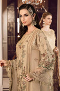Maria B | Sateen Formals 23 | Beige CST-712 - by - Libasekhas UK - Registered Vendor of : Maria B - 100% Original Designer Dresss