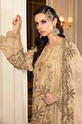 Maria B | Sateen Formals 23 | Beige CST-712 - by - Libasekhas UK - Registered Vendor of : Maria B - 100% Original Designer Dresss