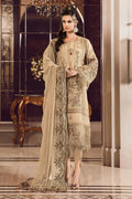 Maria B | Sateen Formals 23 | Beige CST-712 - by - Libasekhas UK - Registered Vendor of : Maria B - 100% Original Designer Dresss
