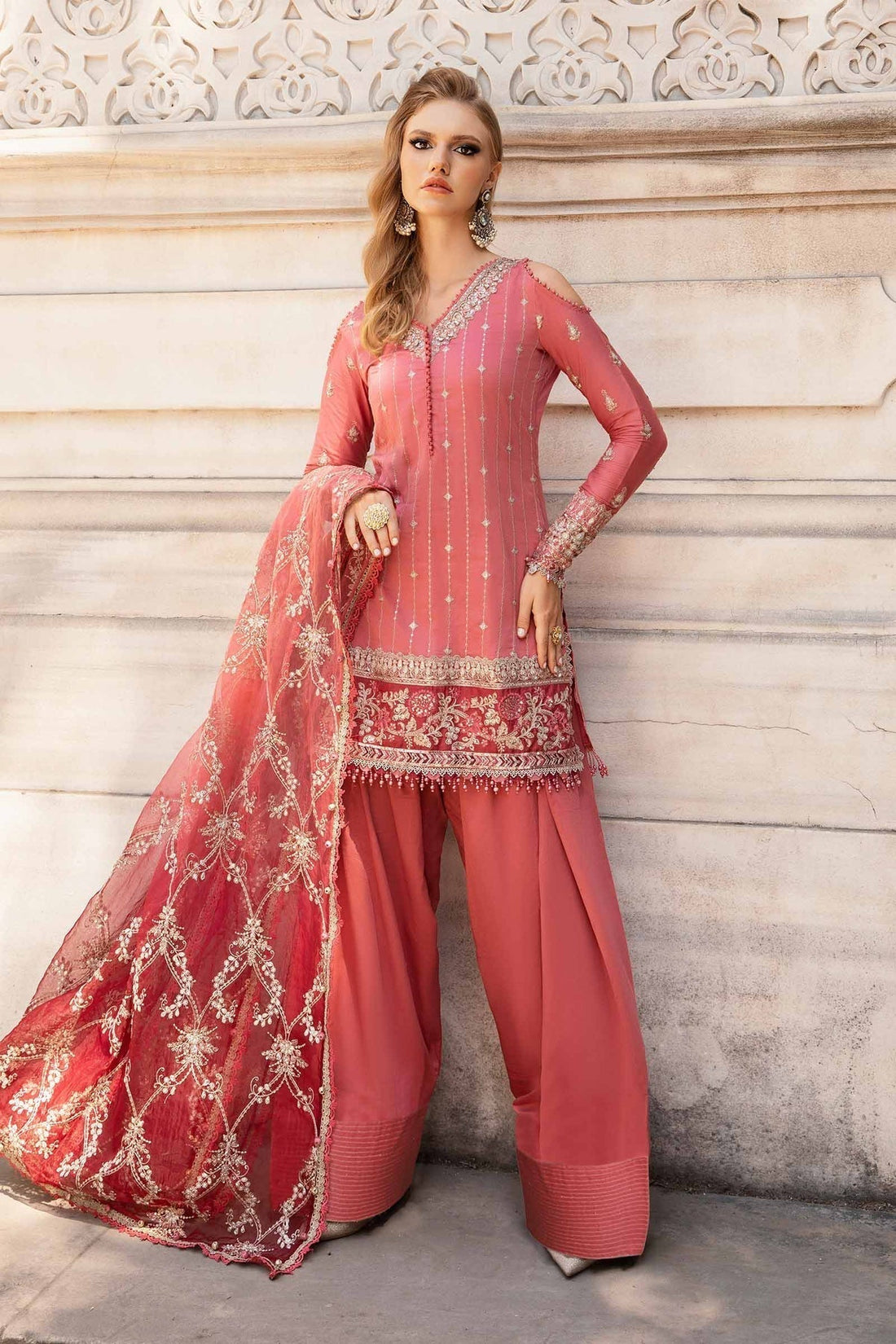 Maria B | Sateen Formals 24 | CST-809 - by - Libasekhas UK - Registered Vendor of : Maria B - 100% Original Designer Dresss