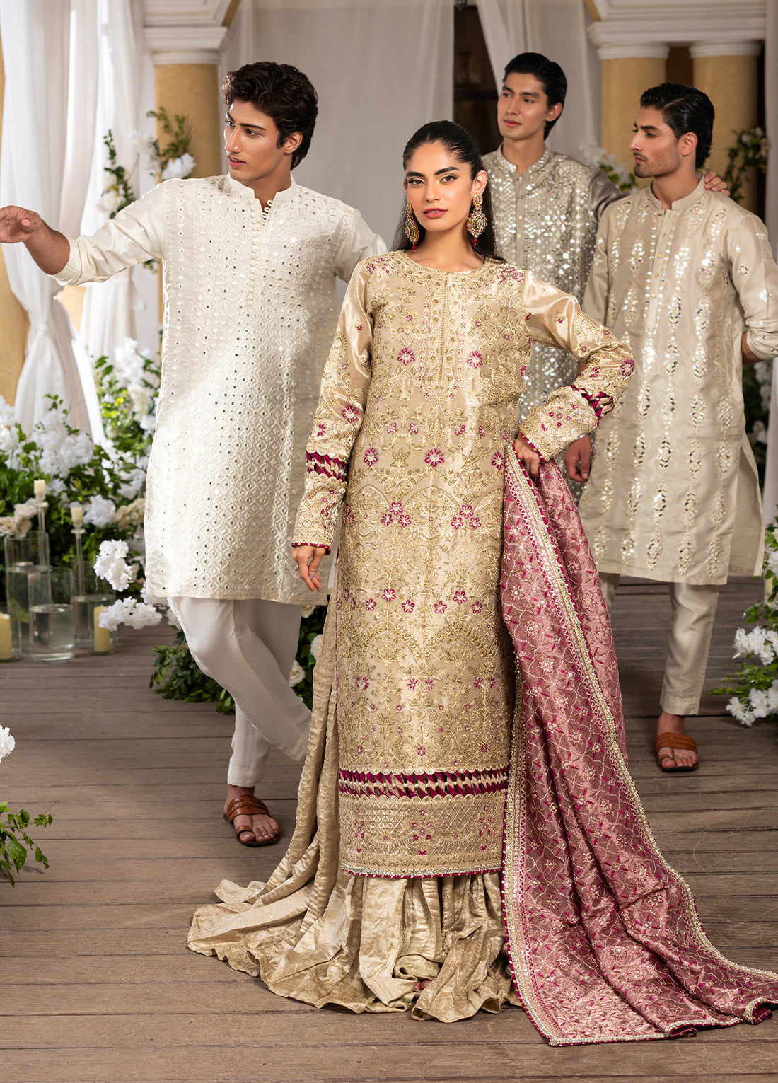 Sahane | Haye Dil Wedding Formals | CT 29005 Gold Love - by Libasekhas UK - Registered Vendor of : Sahane - 100% Original Designer Dress