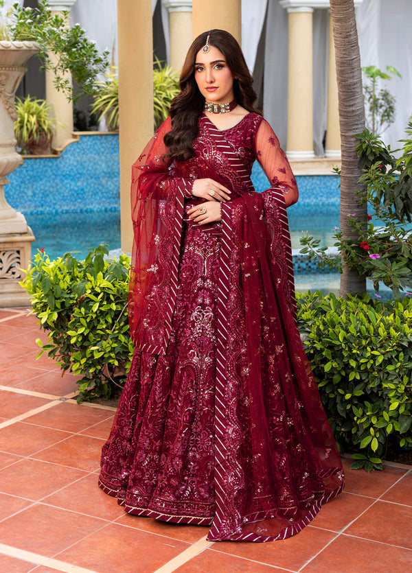 Sahane | Haye Dil Wedding Formals | CT 29009 Crimson HeartBeat - by Libasekhas UK - Registered Vendor of : Sahane - 100% Original Designer Dress
