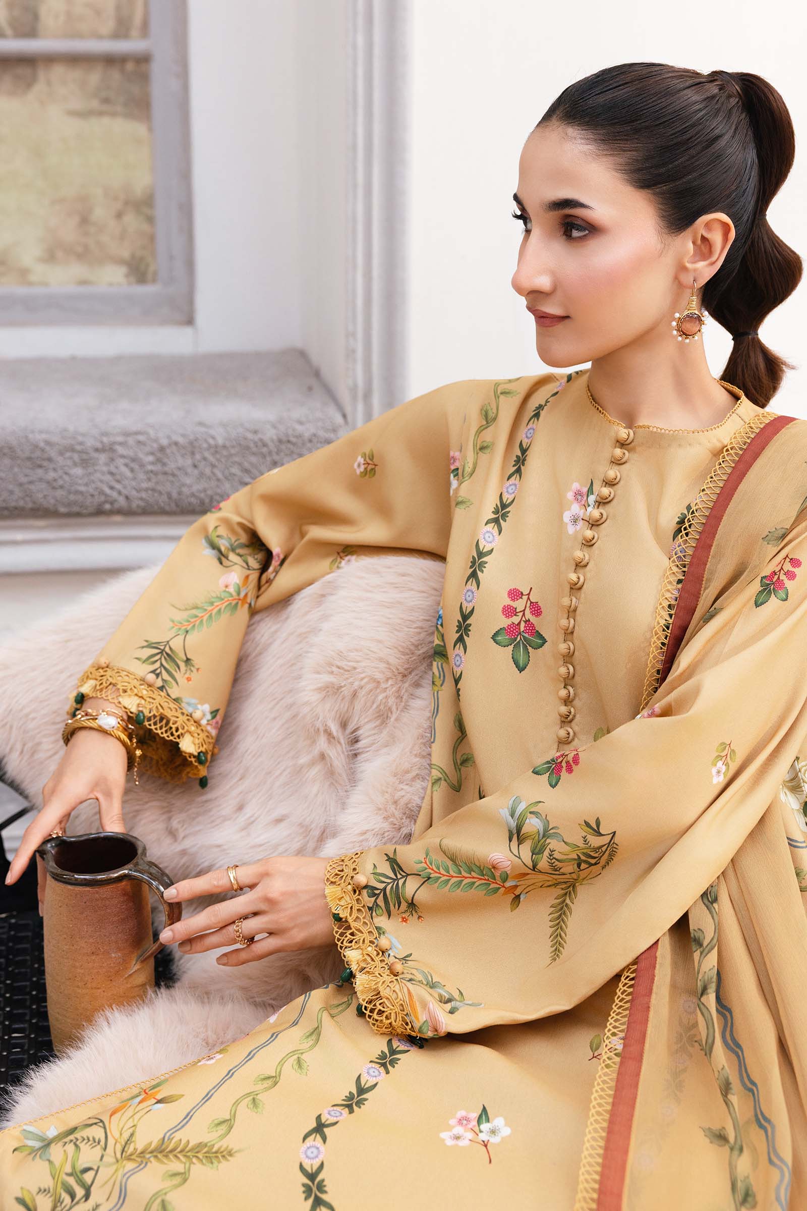 Maria B | Winter Basics 25 | MB-CUS25-1105B - by Libasekhas UK - Registered Vendor of : Maria Osama Khan - 100% Original Designer Dress