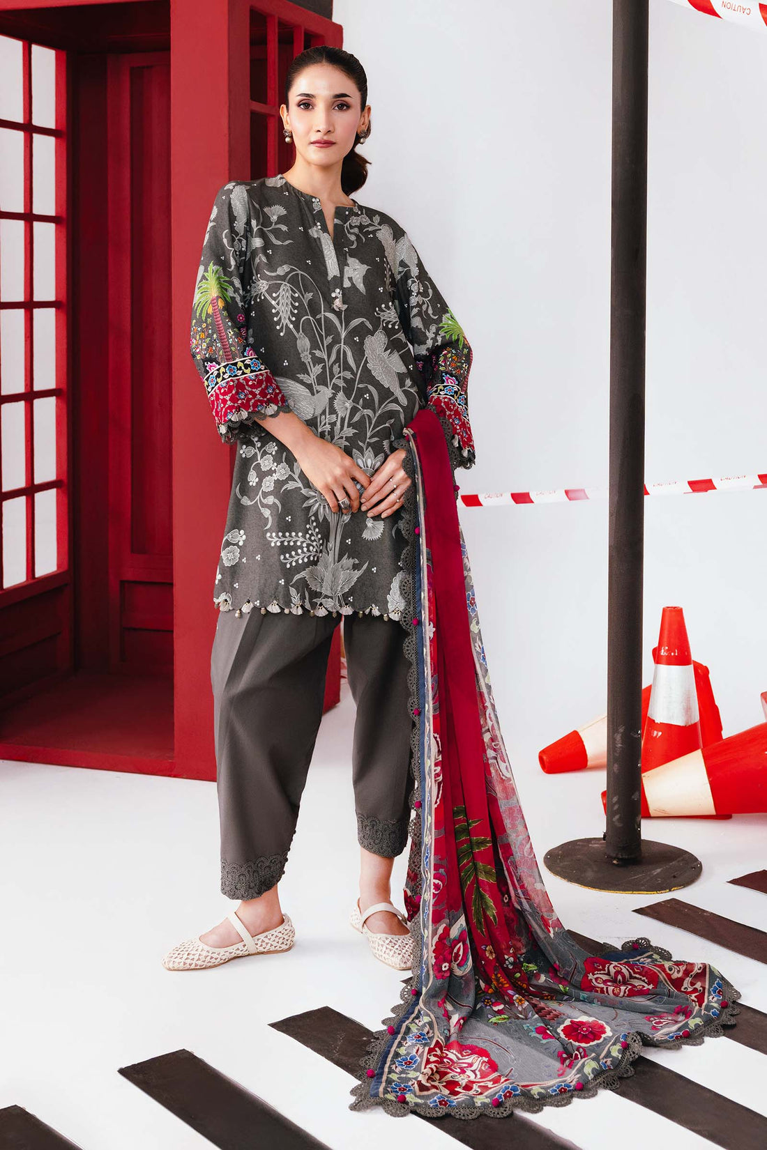 Maria B | Winter Basics 25 | MB-CUS25-1106A - by Libasekhas UK - Registered Vendor of : Maria B - 100% Original Designer Dress