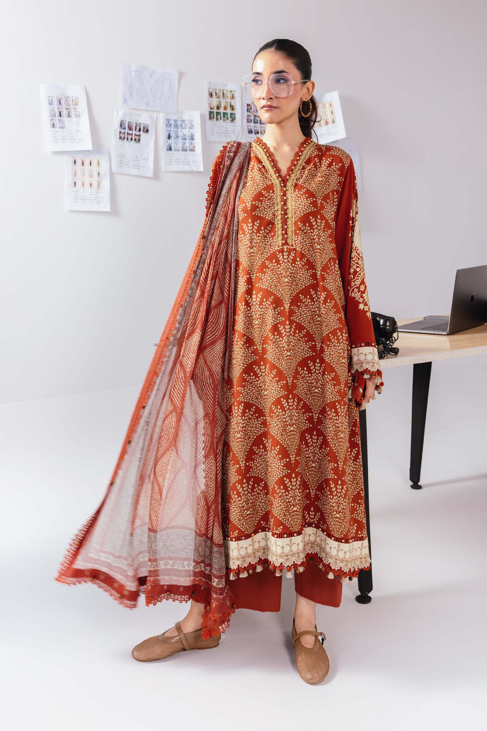 Maria B | Winter Basics 25 | MB-CUS25-1108B - by Libasekhas UK - Registered Vendor of : Maria B - 100% Original Designer Dress