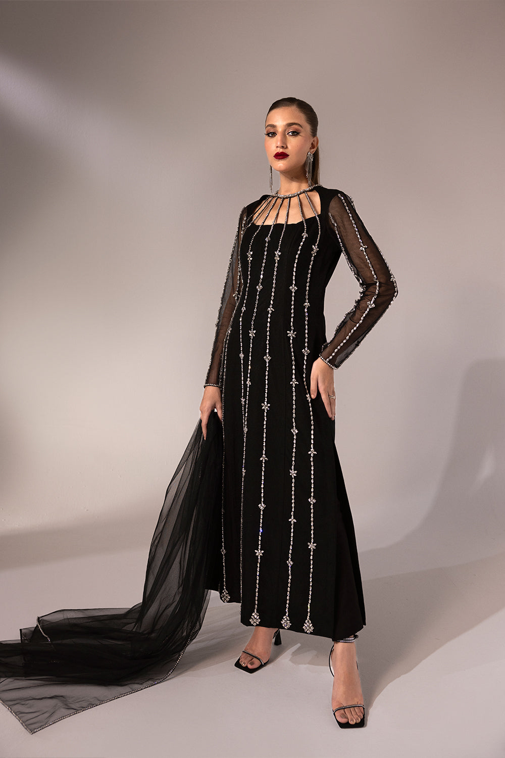 Caia | Regine Luxury Formal23 | MIDNIGHT - by - Libasekhas UK - Registered Vendor of : Caia - 100% Original Designer Dresss