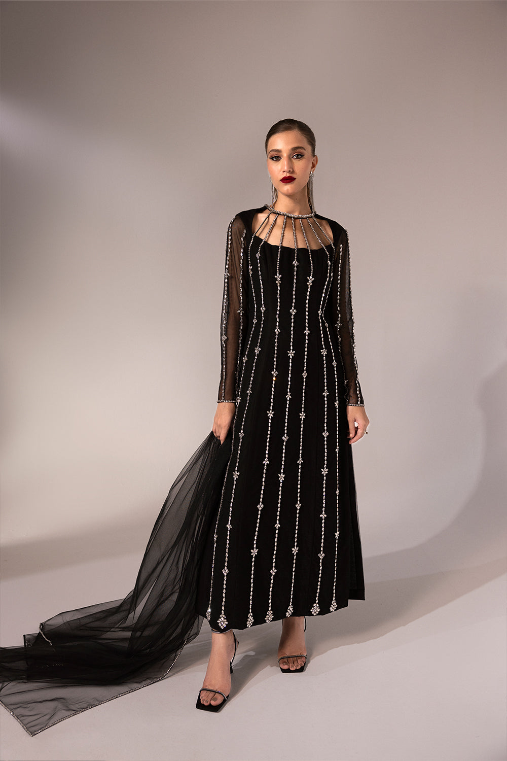Caia | Regine Luxury Formal23 | MIDNIGHT - by - Libasekhas UK - Registered Vendor of : Caia - 100% Original Designer Dresss