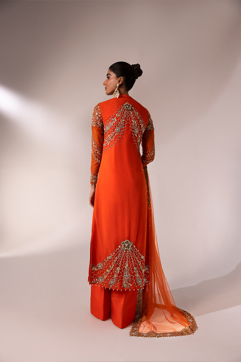 Caia | Regine Luxury Formal23 | TANGERINE - by - Libasekhas UK - Registered Vendor of : Caia - 100% Original Designer Dresss