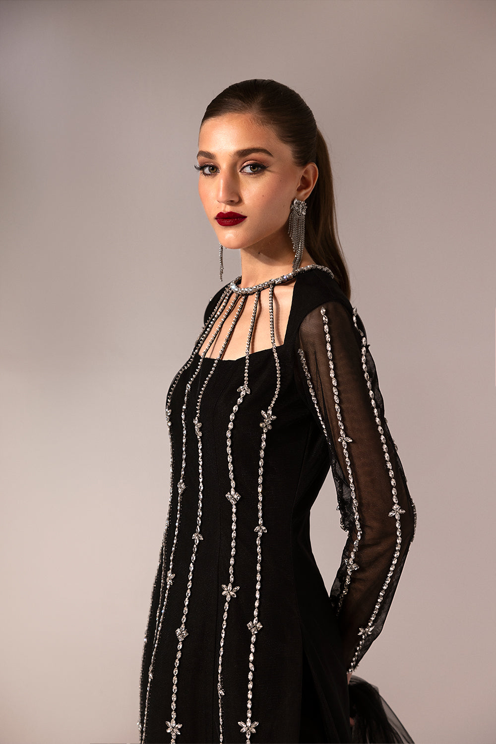 Caia | Regine Luxury Formal23 | MIDNIGHT - by - Libasekhas UK - Registered Vendor of : Caia - 100% Original Designer Dresss