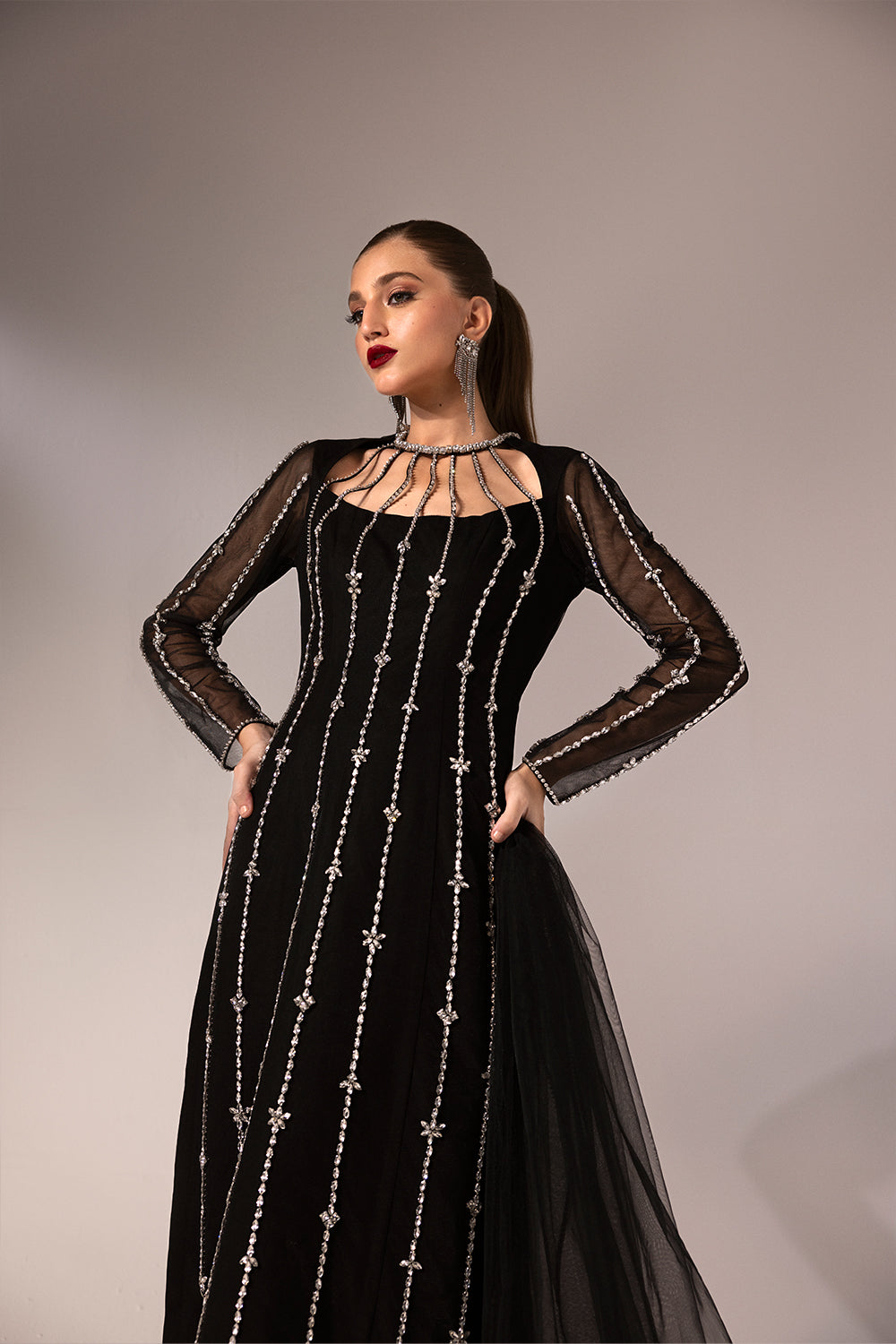 Caia | Regine Luxury Formal23 | MIDNIGHT - by - Libasekhas UK - Registered Vendor of : Caia - 100% Original Designer Dresss