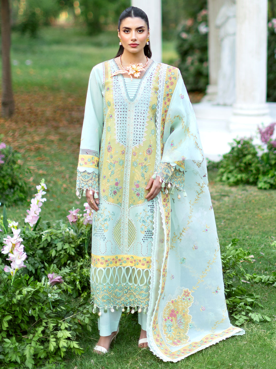 Mahnur | Sophie Luxury Lawn 25 | Calista - by - Libasekhas UK - Registered Vendor of : Mahnur - 100% Original Designer Dresss