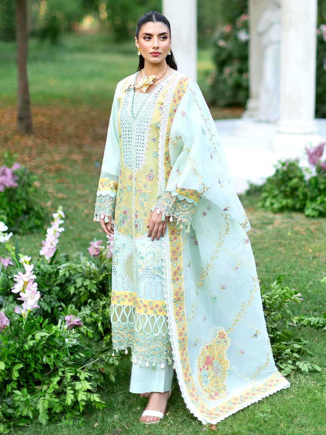 Mahnur | Sophie Luxury Lawn 25 | Calista - by - Libasekhas UK - Registered Vendor of : Mahnur - 100% Original Designer Dresss