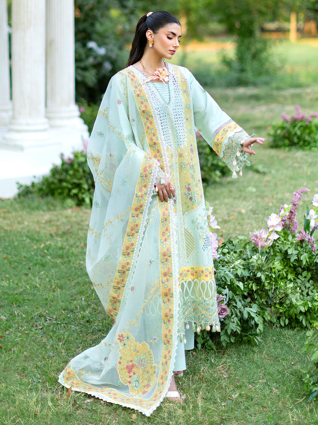 Mahnur | Sophie Luxury Lawn 25 | Calista - by - Libasekhas UK - Registered Vendor of : Mahnur - 100% Original Designer Dresss
