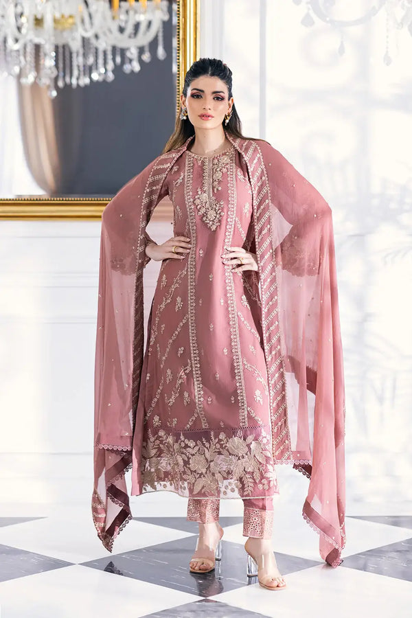 Azure | Embroidered Ensembles 23 | Candy Blush - by - Libasekhas UK - Registered Vendor of : Azure - 100% Original Designer Dresss