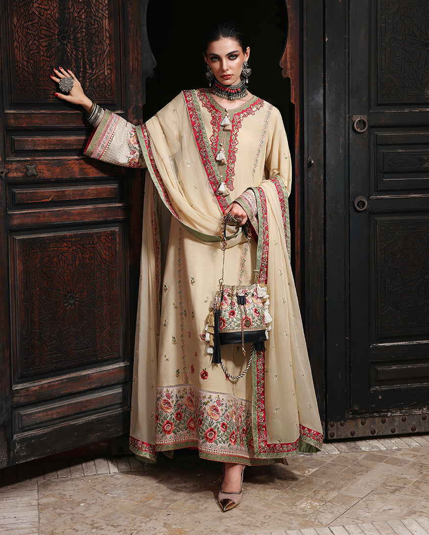 Mushq | Nuvera Rawsilk | Cardinal Gem - by Libasekhas UK - Registered Vendor of : Mushq - 100% Original Designer Dress