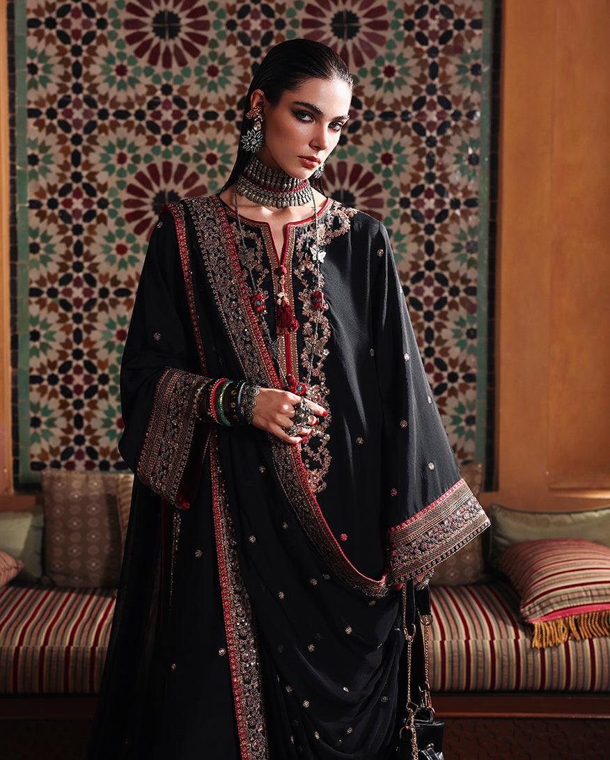 Mushq | Nuvera Rawsilk | Carmine Jewel - by Libasekhas UK - Registered Vendor of : Mushq - 100% Original Designer Dress