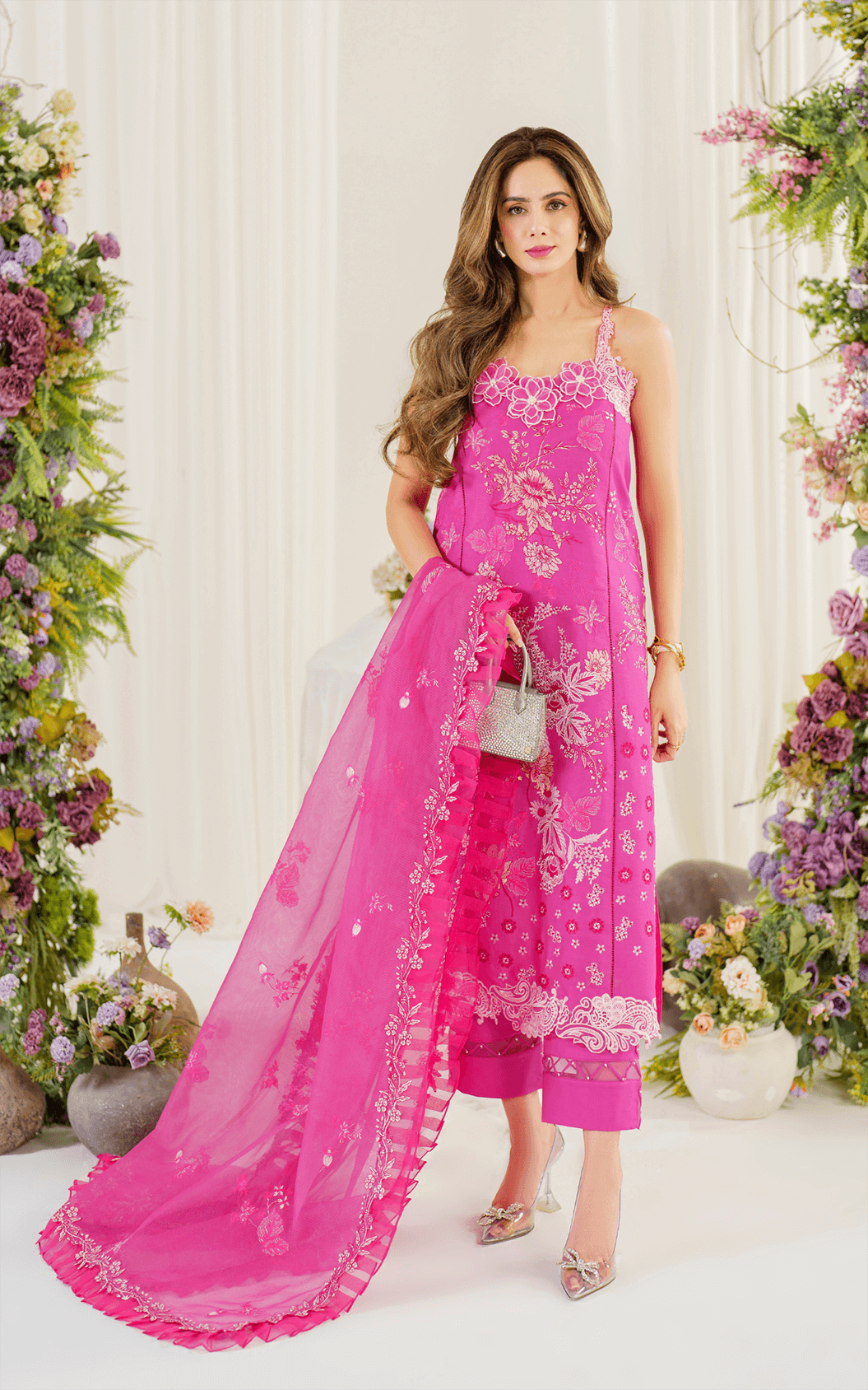 Asifa and Nabeel | Pretty in Pink Limited Edition | Carnation (PP-2) - by - Libasekhas UK - Registered Vendor of : Asifa and Nabeel - 100% Original Designer Dresss