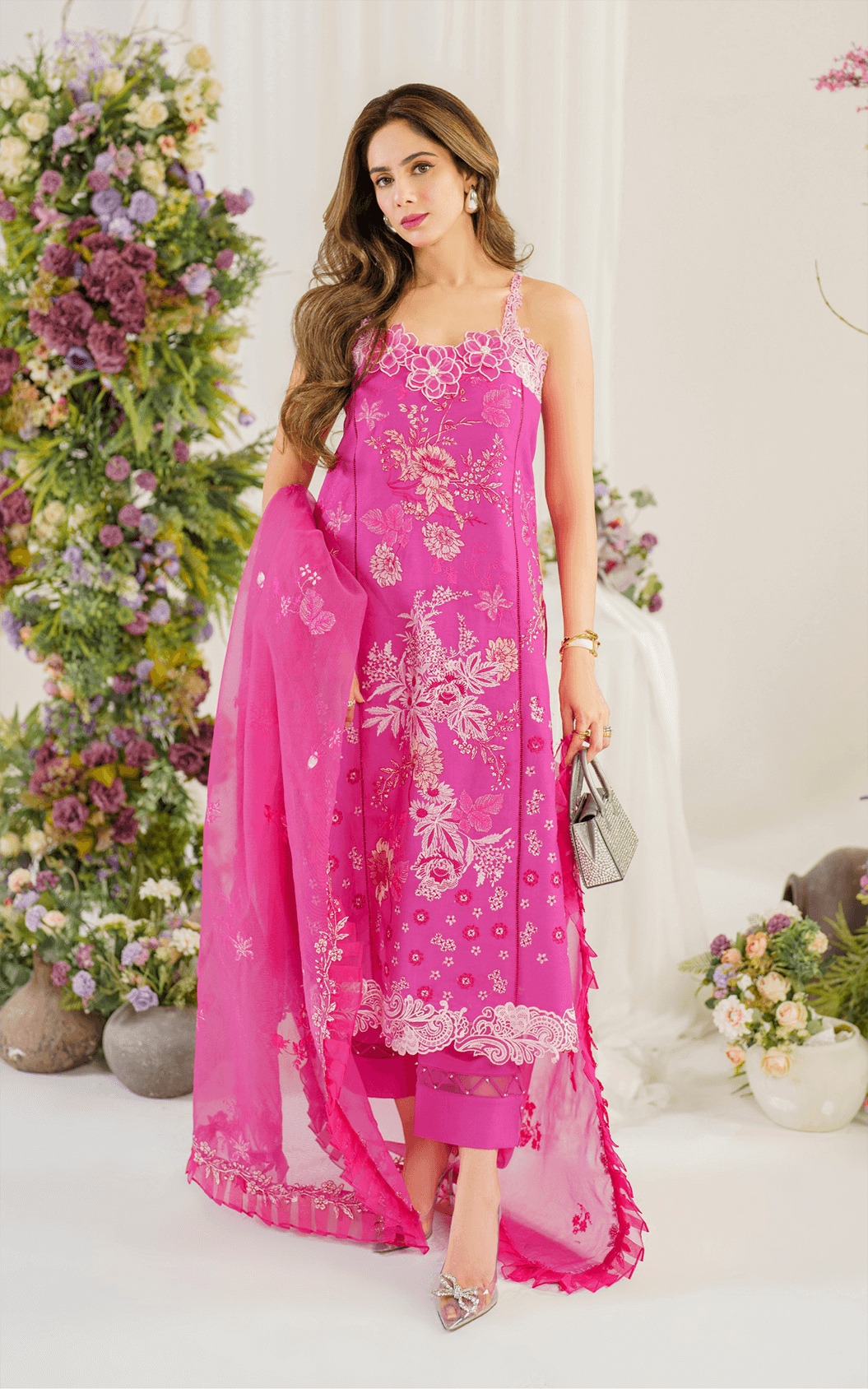 Asifa and Nabeel | Pretty in Pink Limited Edition | Carnation (PP-2) - by - Libasekhas UK - Registered Vendor of : Asifa and Nabeel - 100% Original Designer Dresss