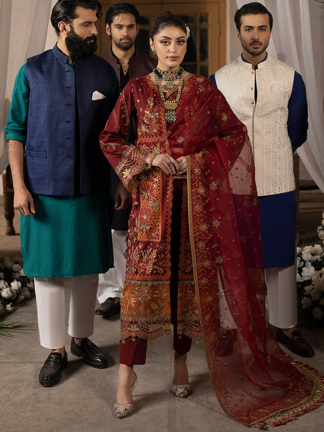 Mahnur | Mahrukh Luxury Lawn 24 | CARNATION - by - Libasekhas UK - Registered Vendor of : Mahnur - 100% Original Designer Dresss