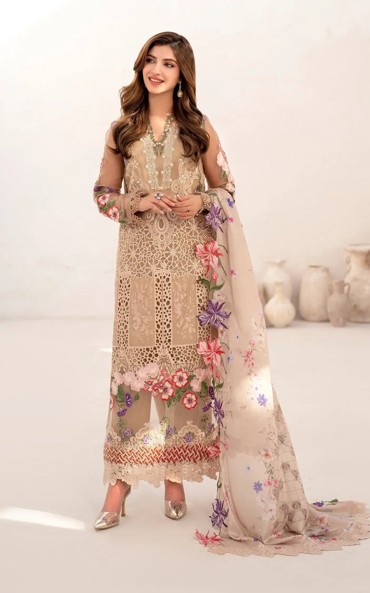 Asifa and Nabeel | Azalia Summer 25 | Carnation (AZL25-09) - by - Libasekhas UK - Registered Vendor of : Asifa and Nabeel - 100% Original Designer Dresss