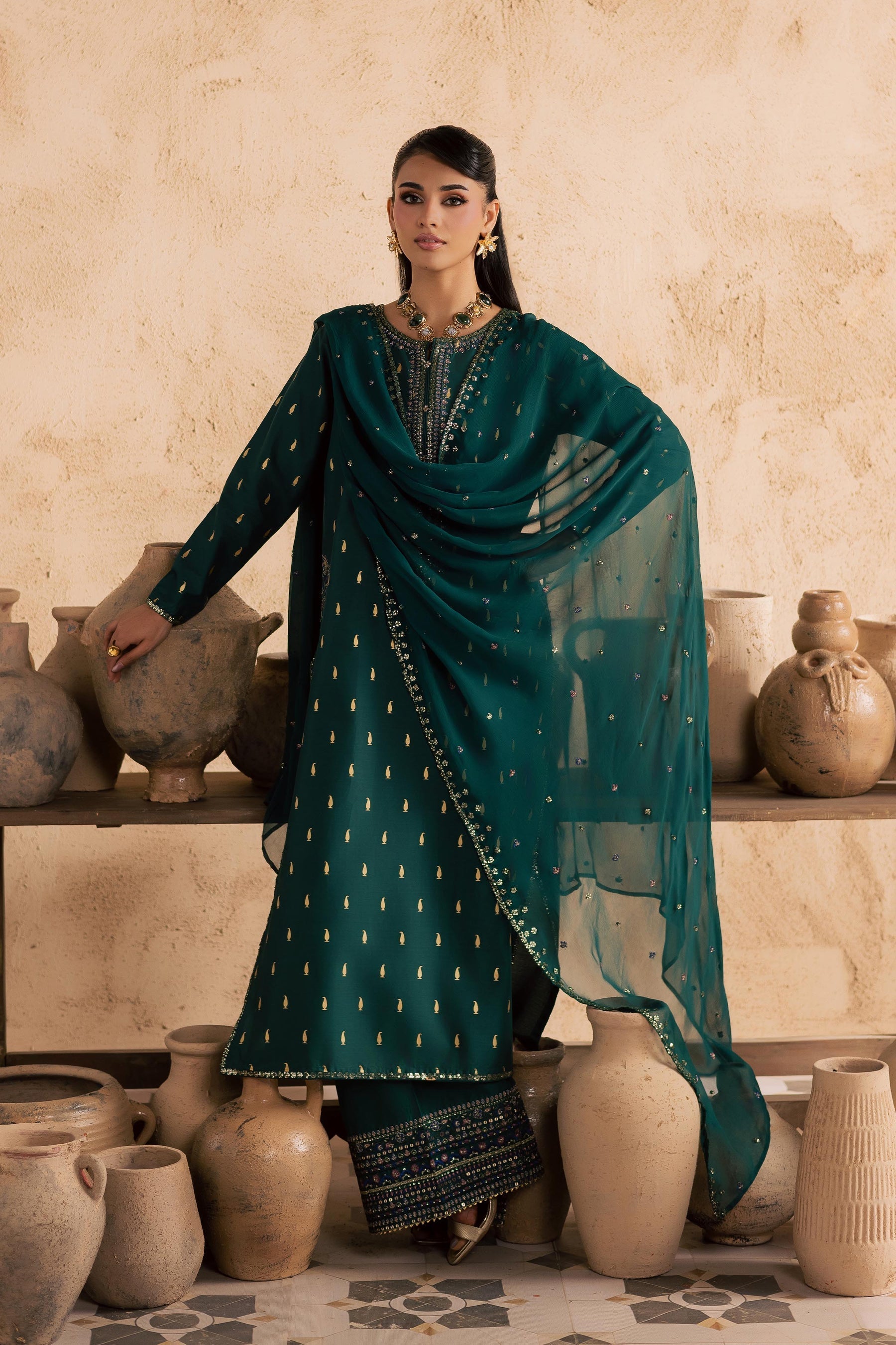 Batik | Festive Eid 26 | Caspien - by Libasekhas - Registered Vendor of : Batik - 100% Original Designer Dress