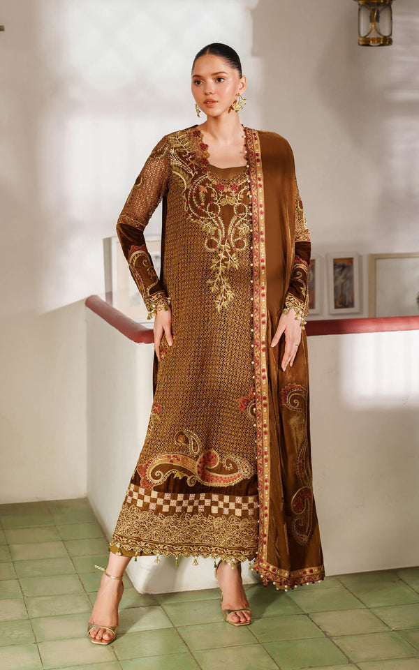 Asifa and Nabeel | Pashmina Luxe 25 |Cedar LWC25-08 - by Libasekhas UK - Registered Vendor of : Asifa and Nabeel - 100% Original Designer Dress