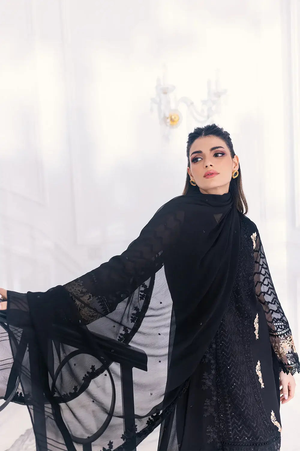Azure | Embroidered Ensembles 23 | Cendre Muse - by - Libasekhas UK - Registered Vendor of : Azure - 100% Original Designer Dresss