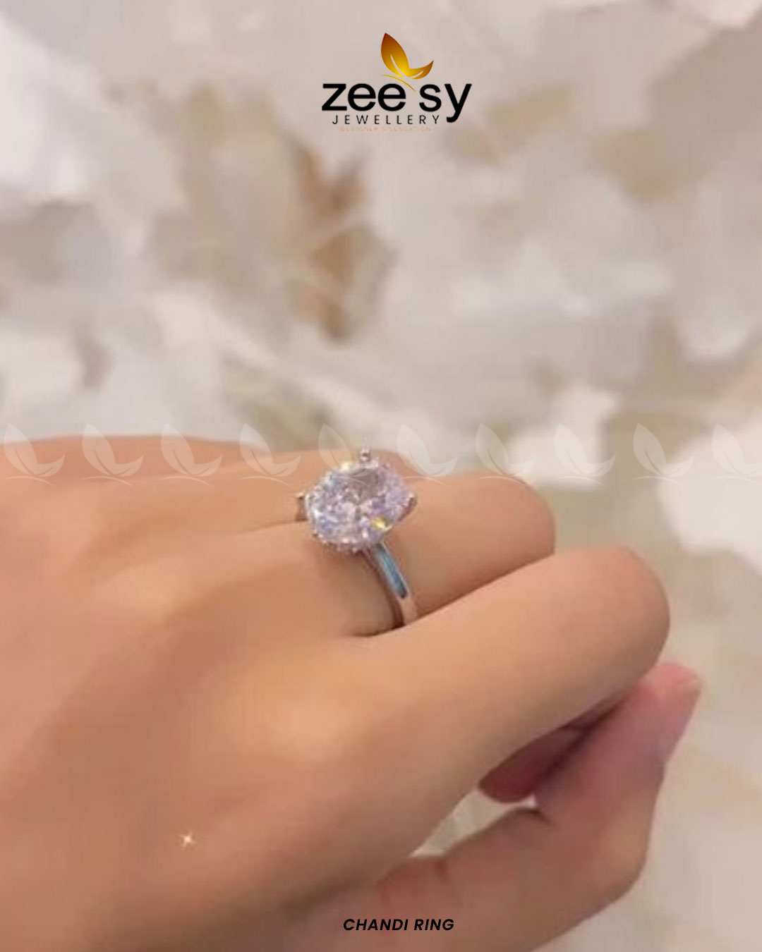 Chandi Ring - by - Libasekhas UK - Registered Vendor of : Zeesy - 100% Original Designer Dresss