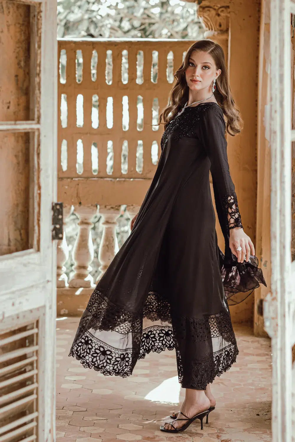 Azure | Embroidered Formals | Charcoal Muse - by - Libasekhas UK - Registered Vendor of : Azure - 100% Original Designer Dresss