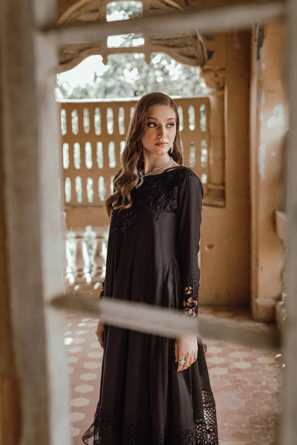 Azure | Embroidered Formals | Charcoal Muse - by - Libasekhas UK - Registered Vendor of : Azure - 100% Original Designer Dresss