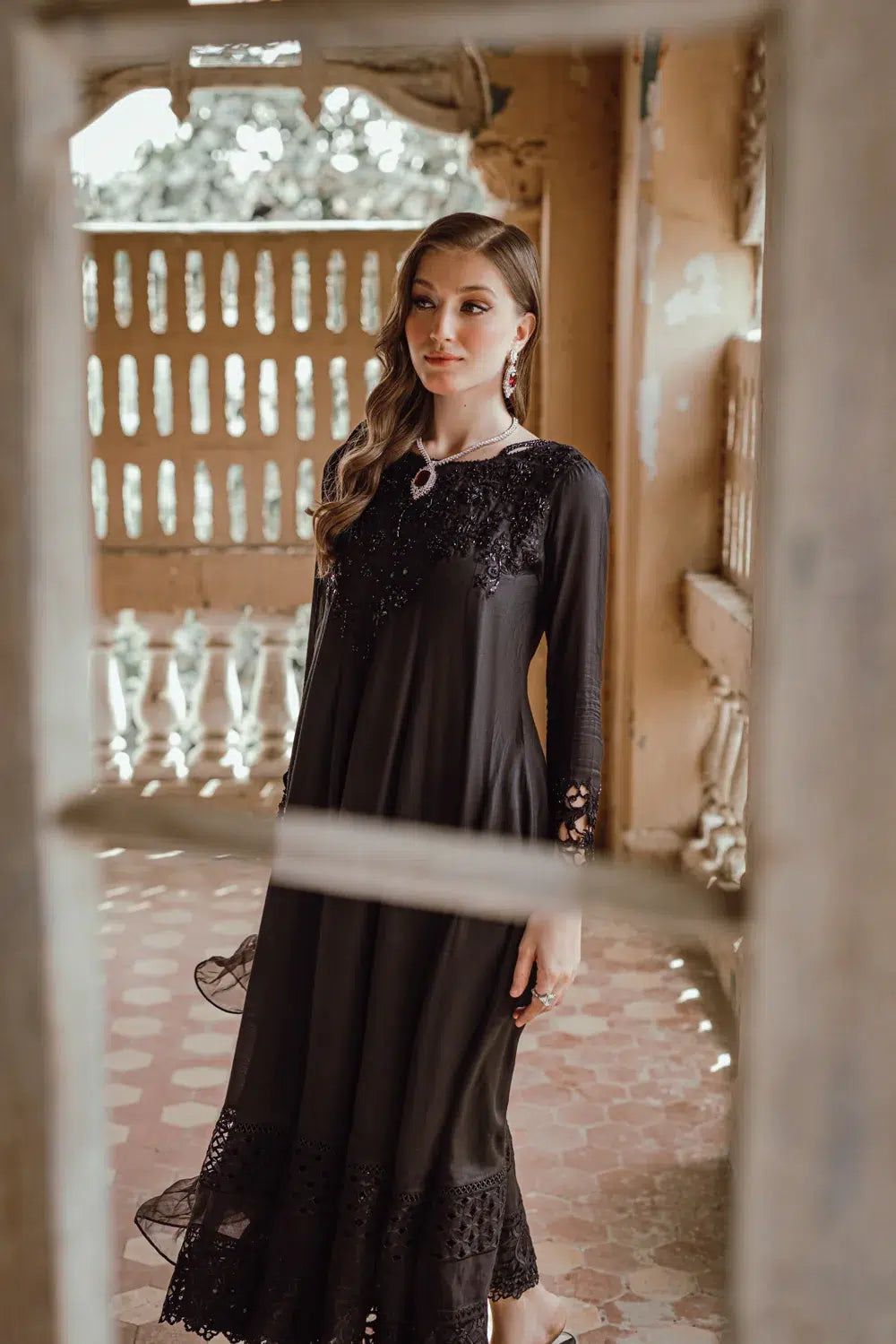 Azure | Embroidered Formals | Charcoal Muse - by - Libasekhas UK - Registered Vendor of : Azure - 100% Original Designer Dresss