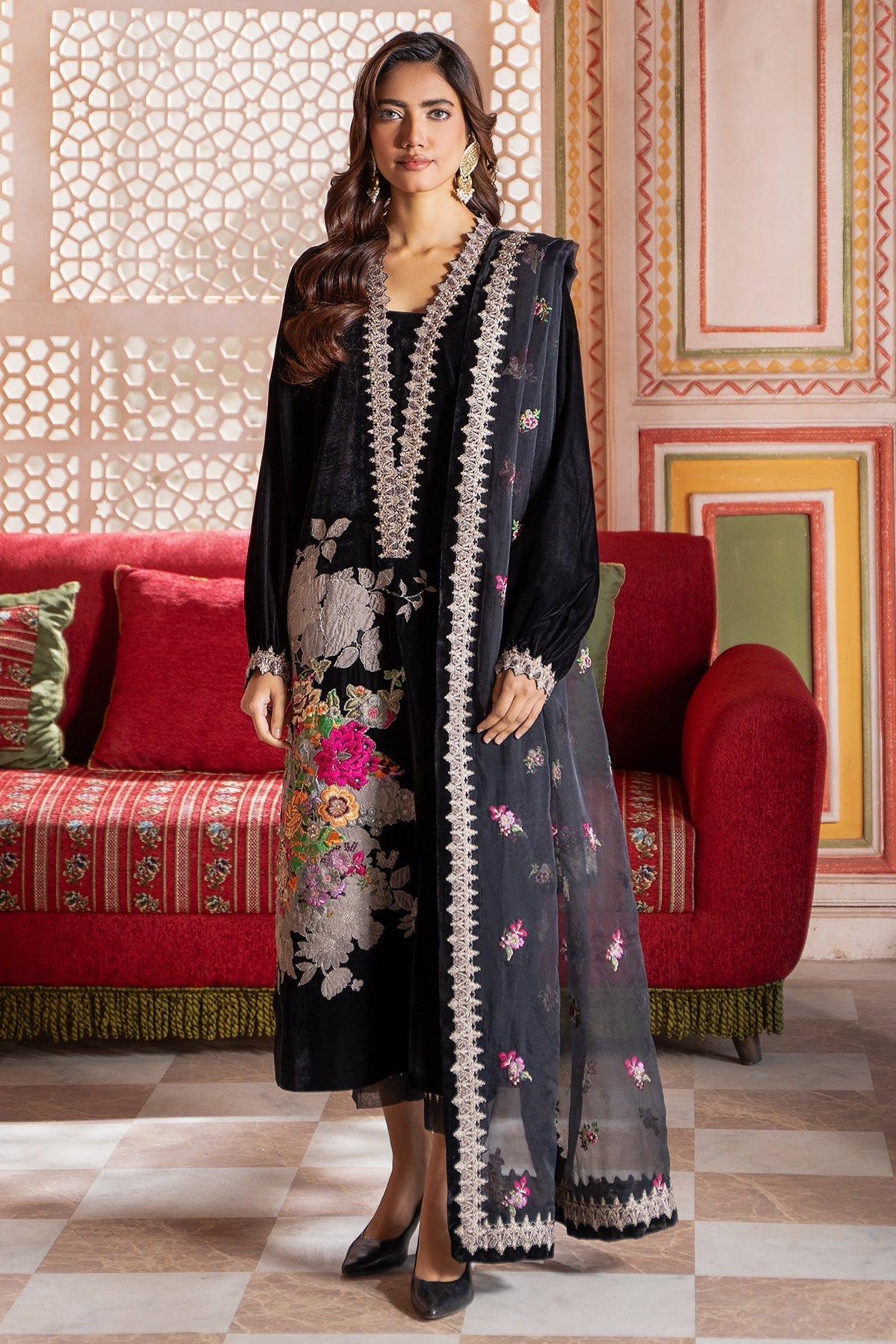 Charizma | Signora Velvet |  CVT4-18 - by - Libasekhas UK - Registered Vendor of : Charizma - 100% Original Designer Dresss