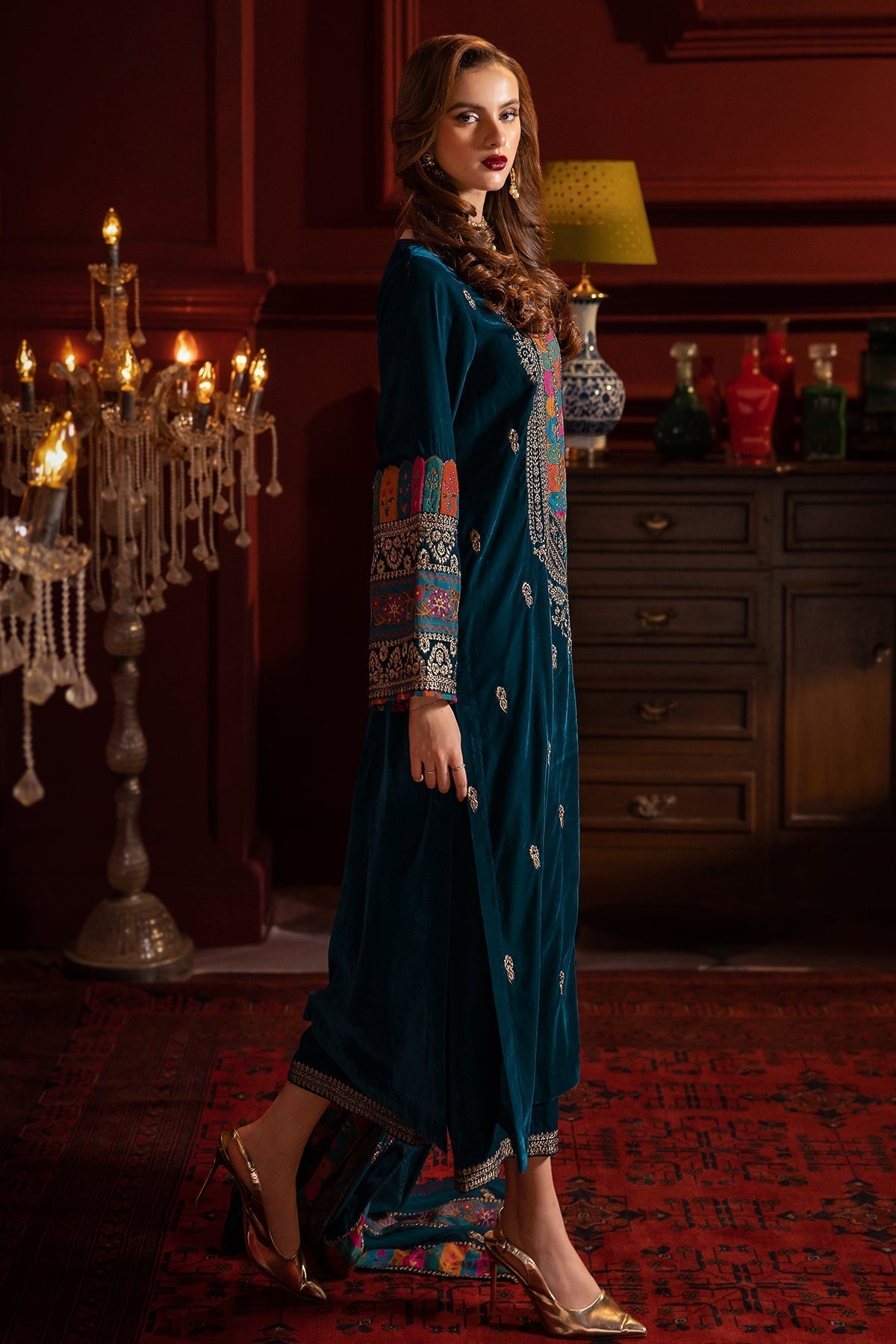 Charizma | Signora Velvet | Velvet CVT4-02 - by - Libasekhas UK - Registered Vendor of : Charizma - 100% Original Designer Dresss