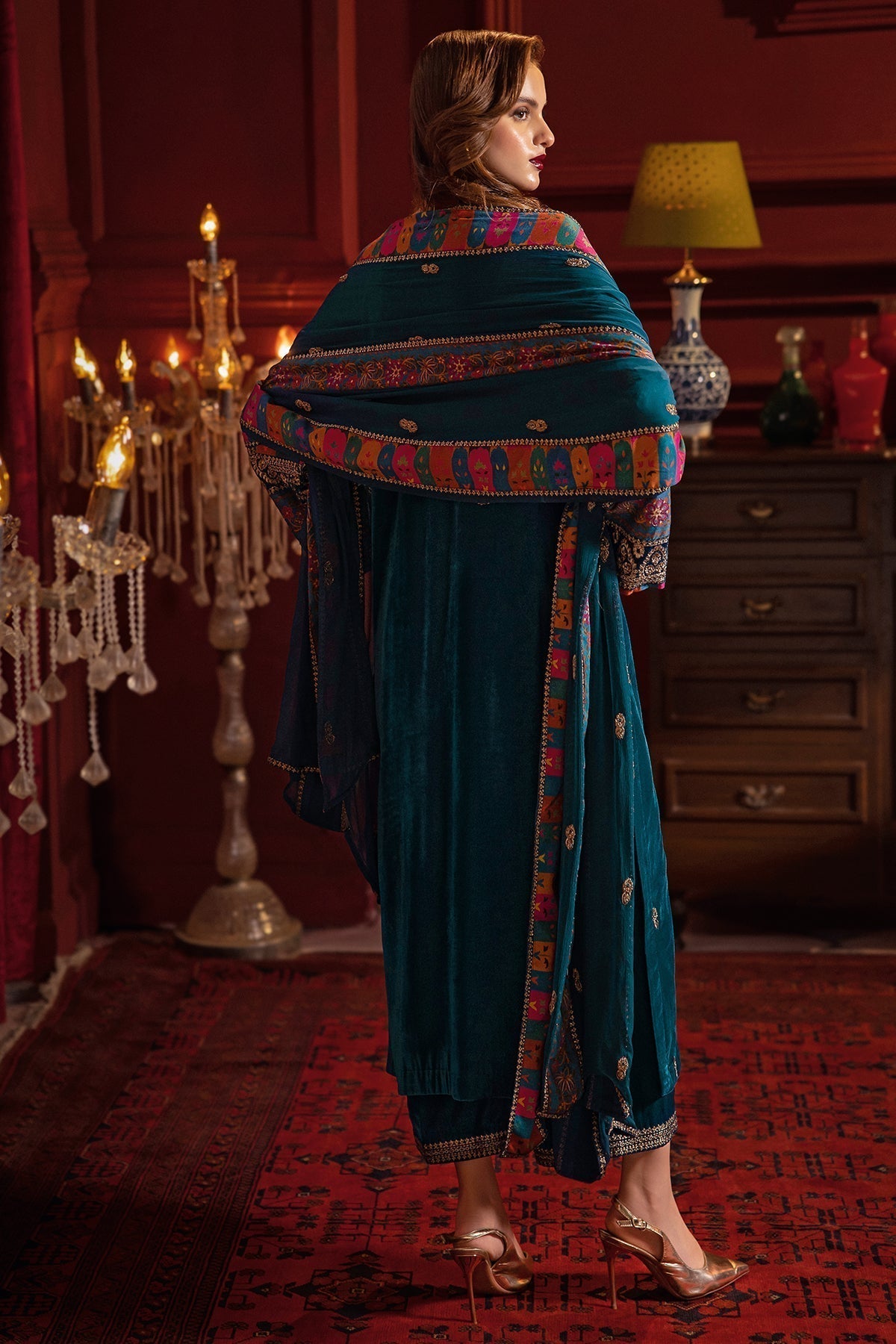 Charizma | Signora Velvet | Velvet CVT4-02 - by - Libasekhas UK - Registered Vendor of : Charizma - 100% Original Designer Dresss