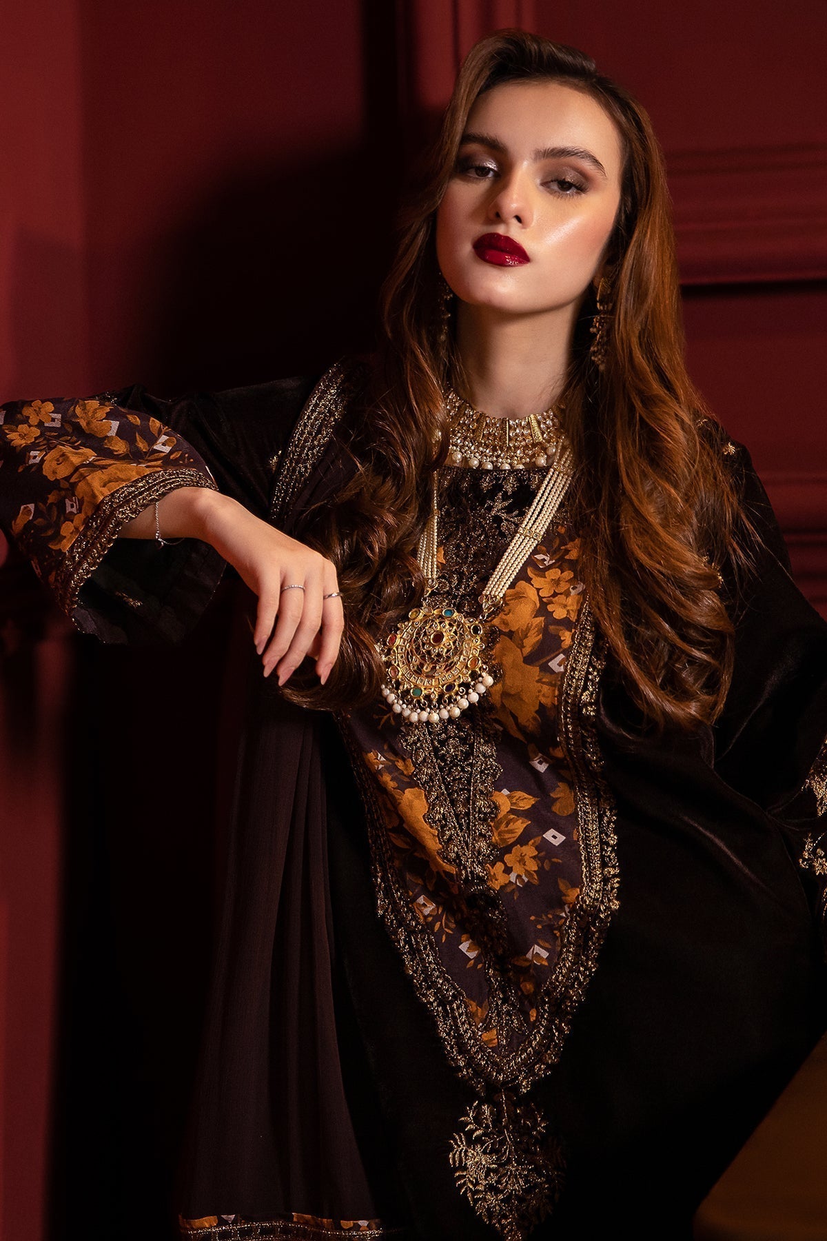 Charizma | Signora Velvet | Velvet CVT4-05 - by - Libasekhas UK - Registered Vendor of : Charizma - 100% Original Designer Dresss
