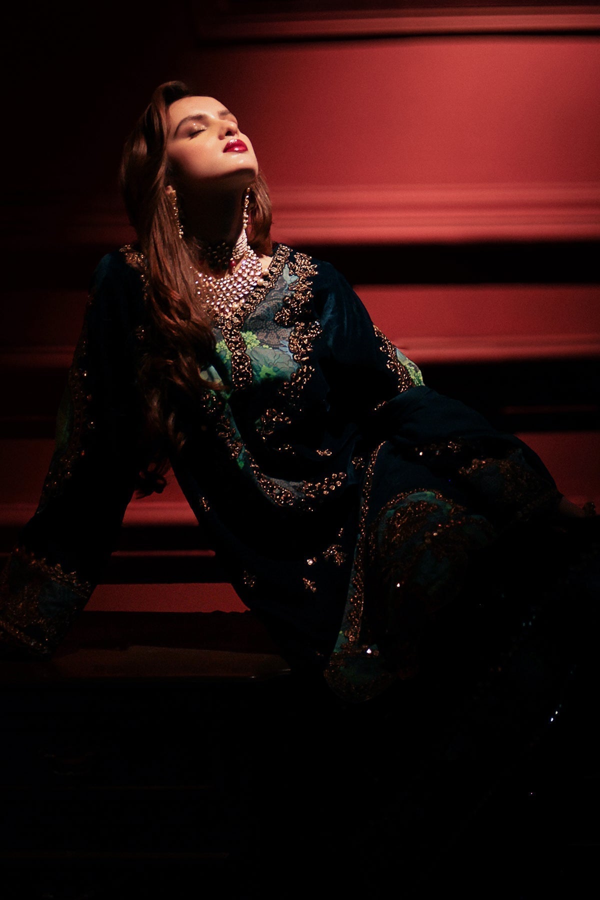 Charizma | Signora Velvet | Velvet CVT4-07 - by - Libasekhas UK - Registered Vendor of : Charizma - 100% Original Designer Dresss