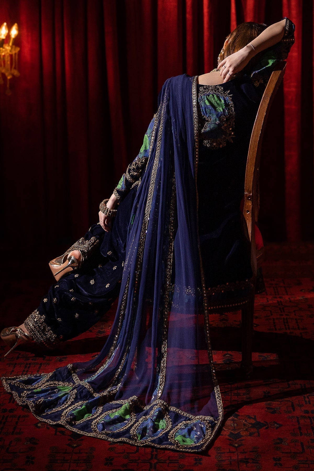 Charizma | Signora Velvet | Velvet CVT4-09 - by - Libasekhas UK - Registered Vendor of : Charizma - 100% Original Designer Dresss