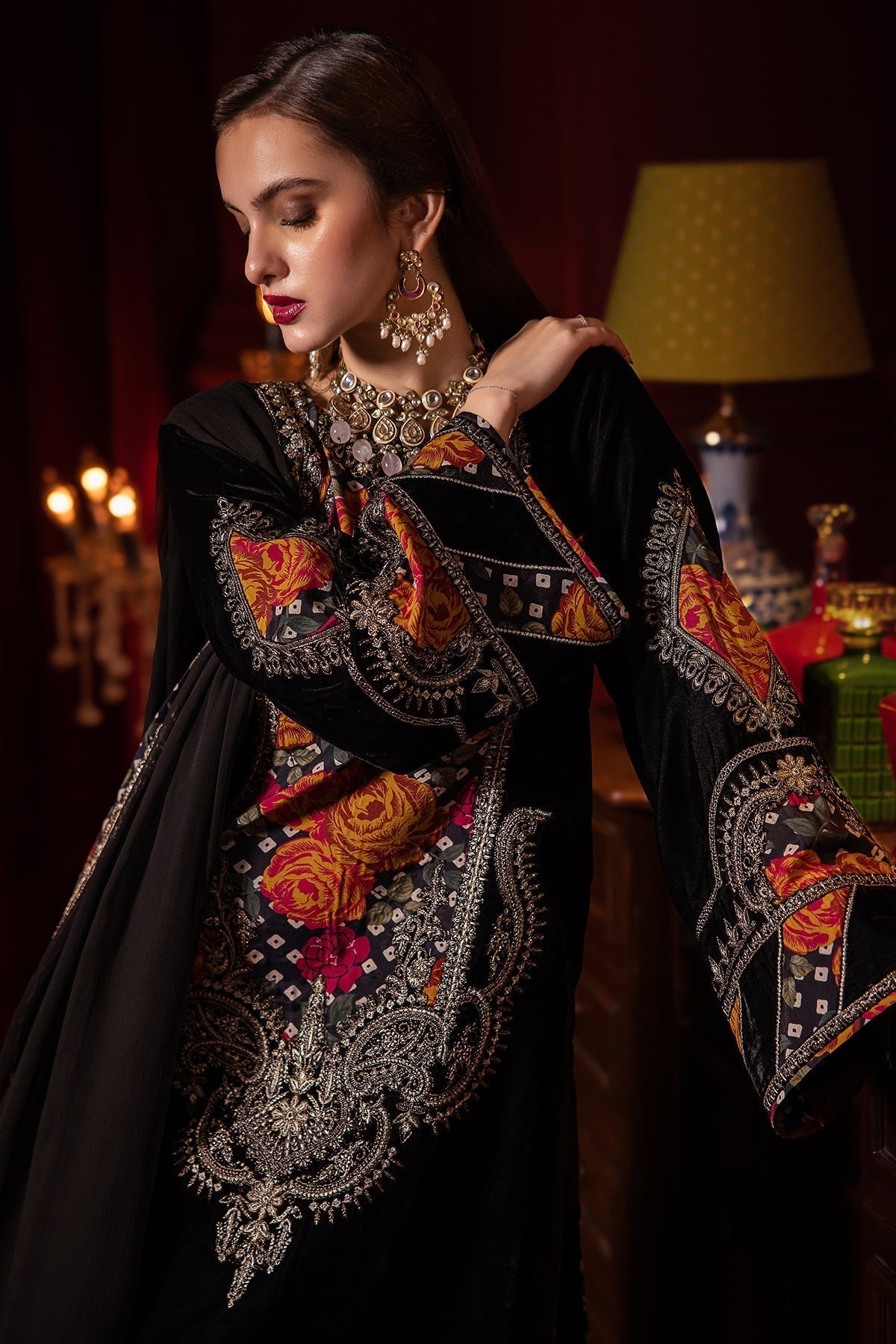 Charizma | Signora Velvet | Velvet CVT4-04 - by - Libasekhas UK - Registered Vendor of : Charizma - 100% Original Designer Dresss